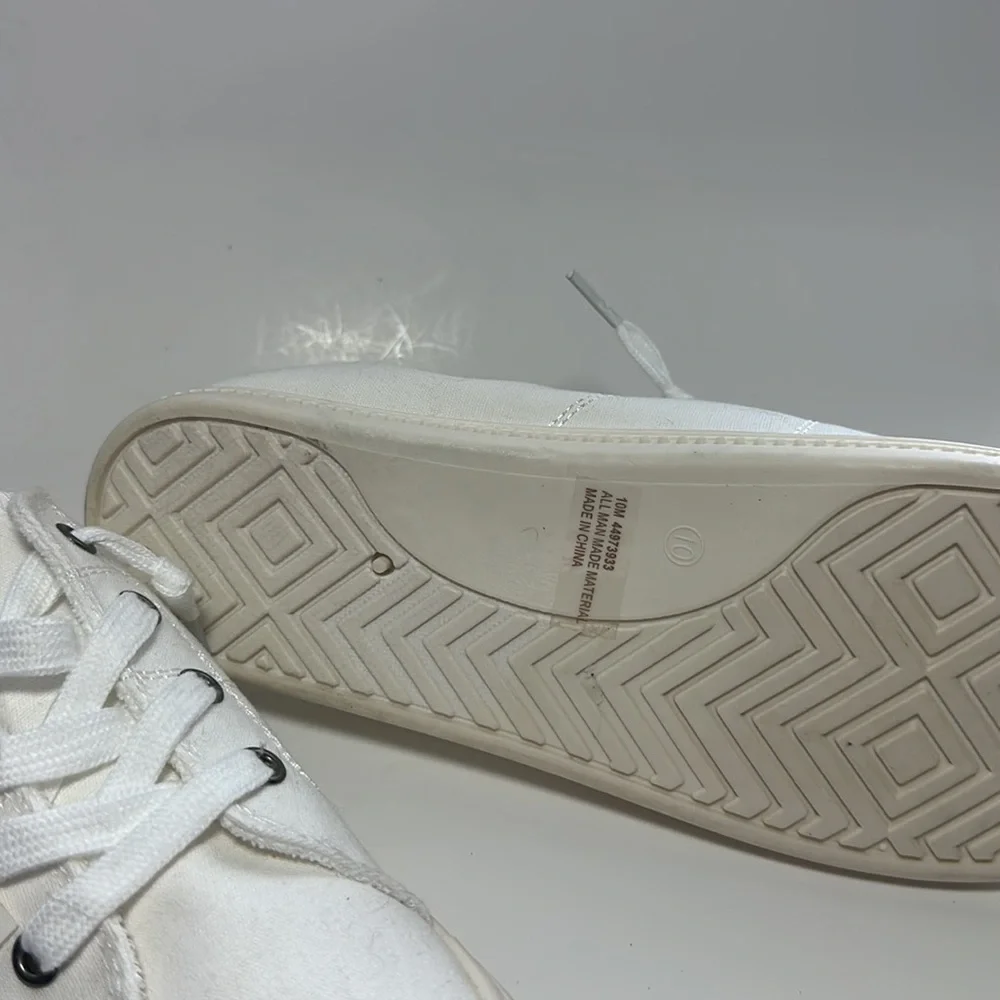 Active‎ Live Well Womens White Canvas Slip On Scrunch Heel Sneakers Size 10 NEW